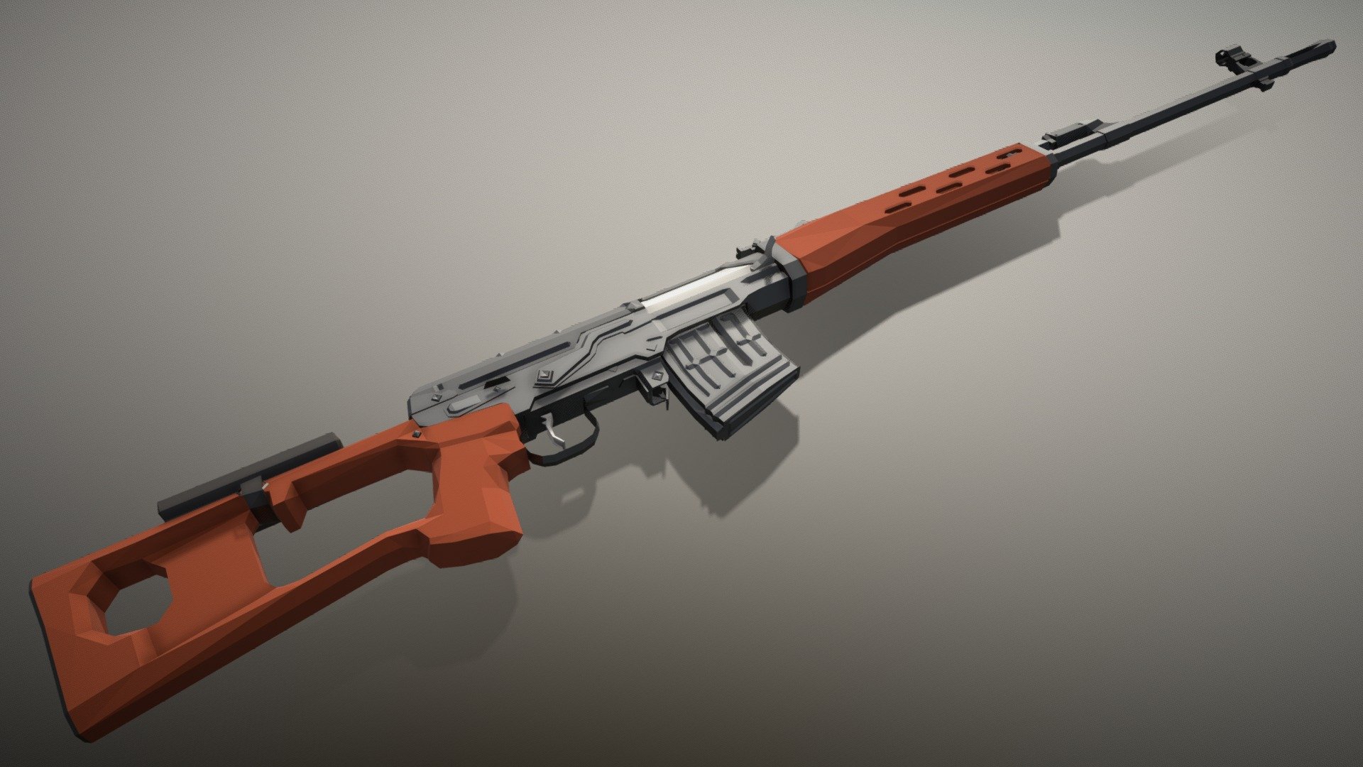 Low-Poly model of the Dragunov SVD, a designated marksman's rifle developed by Yevgeny Dragunov in the late 50s-early 60s upon request of the russian military. While the rifle utilizes many manufacturing techniques also used for the AK, it functions very differently, being operated by a long-stroke gas piston and locked by a three-lug rotating bolt.

04/01/23:
added attachment rail - Low-Poly Dragunov SVD - Download Free 3D model by notcplkerry 3d model