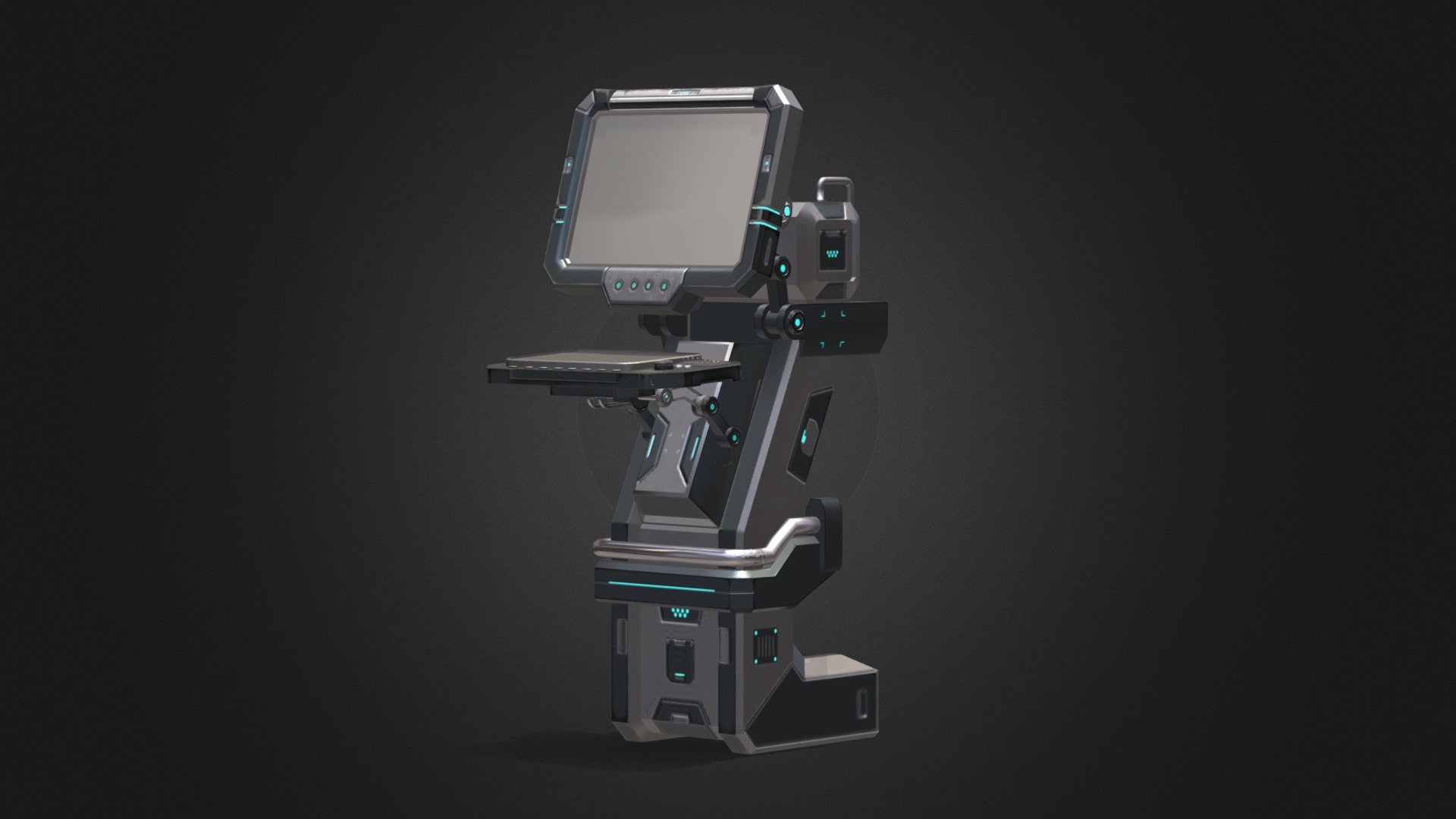 Sci-Fi Terminal with my textures and upgrades.
Based from 3D-model https://sketchfab.com/3d-models/low-poly-sci-fi-terminal-be532da6cb7a4f36948056b828bb2488 (by Steven Miles)
Absolutely free. Your like or comment is my reward :) - Sci-Fi Terminal - Download Free 3D model by Bogdan Kuznetsov (@kuznetsov_bogdan) 3d model