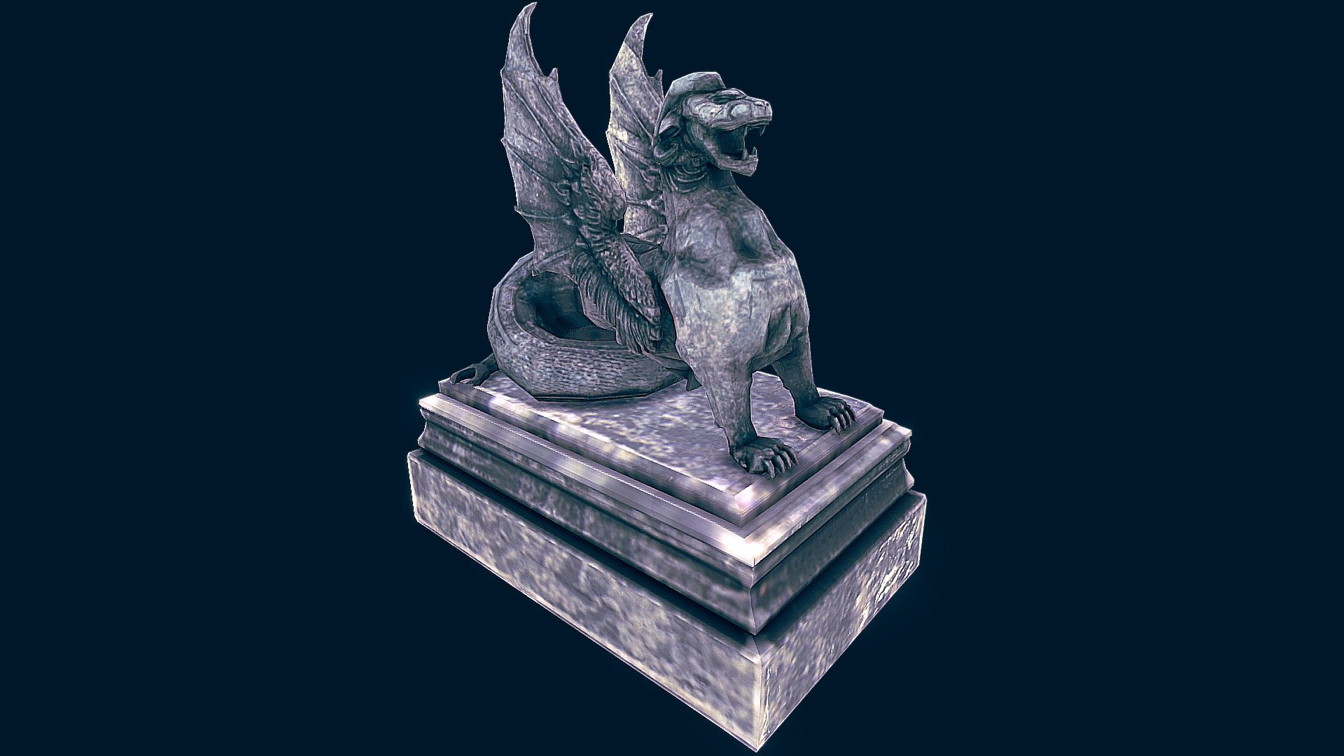 Modelling for game ready or real time application
Inspired by Griffon sTatue in StMichel fountain and it's a very kool place.
On this Package (Zip), you have:




Asset Griffon Statue Obj format
-You have 6 Texture Map (2048) :
color / AO / Metallic / Normal (from HP Mesh) / Roughness and Specular

Enjoy and Happy Christmas - Griffon Statue - Buy Royalty Free 3D model by Joff3D 3d model