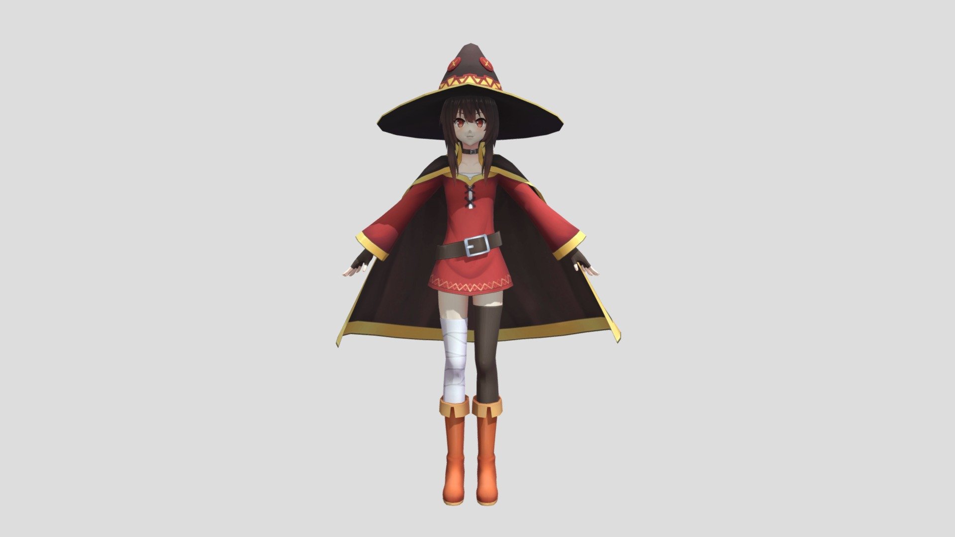anime witch girl - 3D model by isanfo2310 3d model