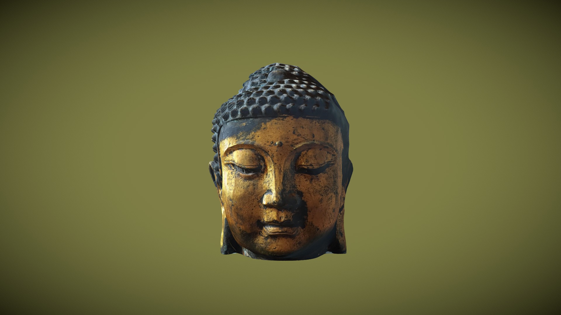 Chinese Buddha head scanned using 123D Catch and edited in Meshmixer - Buddha - 3D model by Daniel O'Neil (@doneil) 3d model