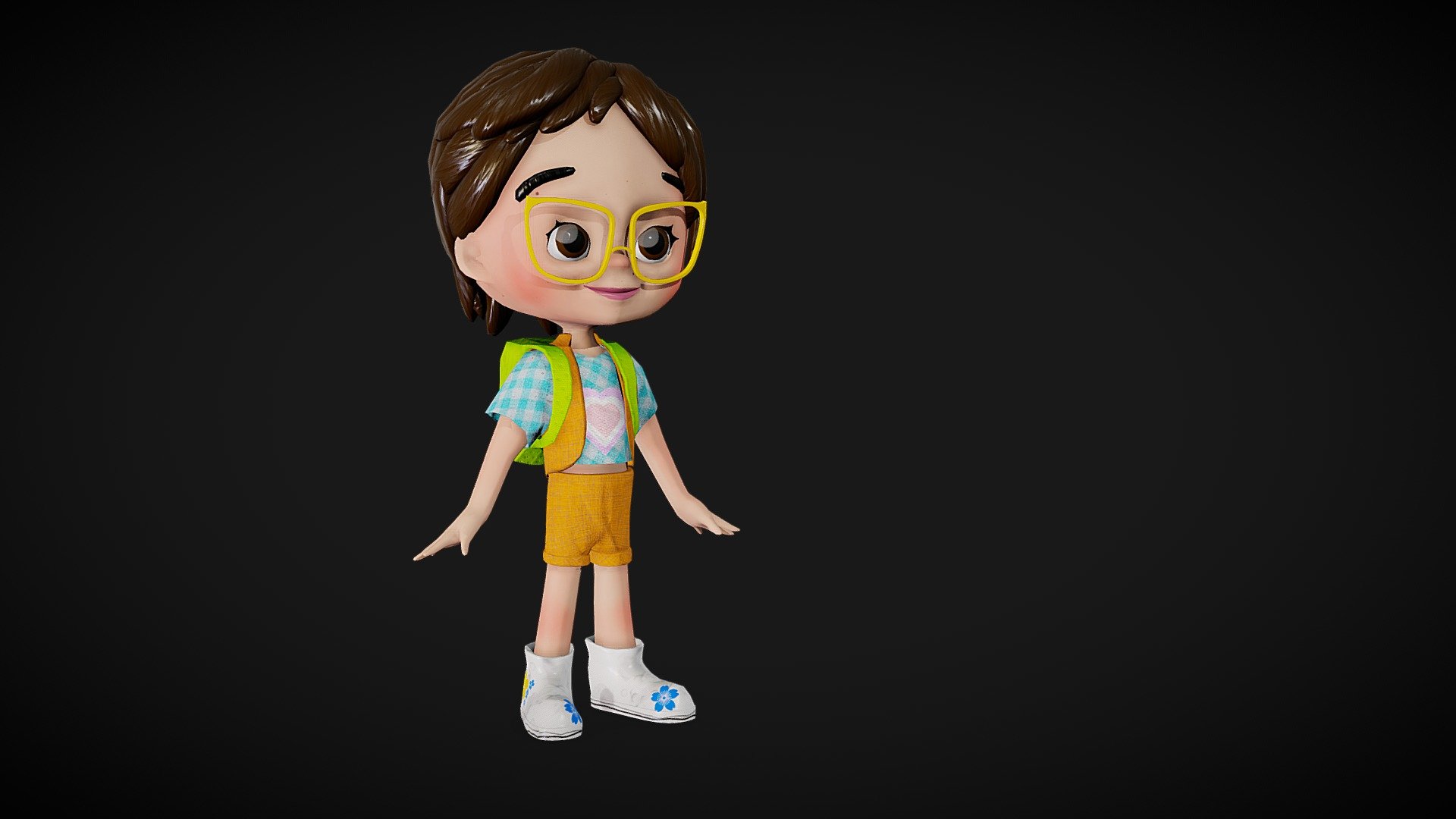 Anna - a wild and funny child always ready ready to get things done.
Modeling + Textureing 3d model