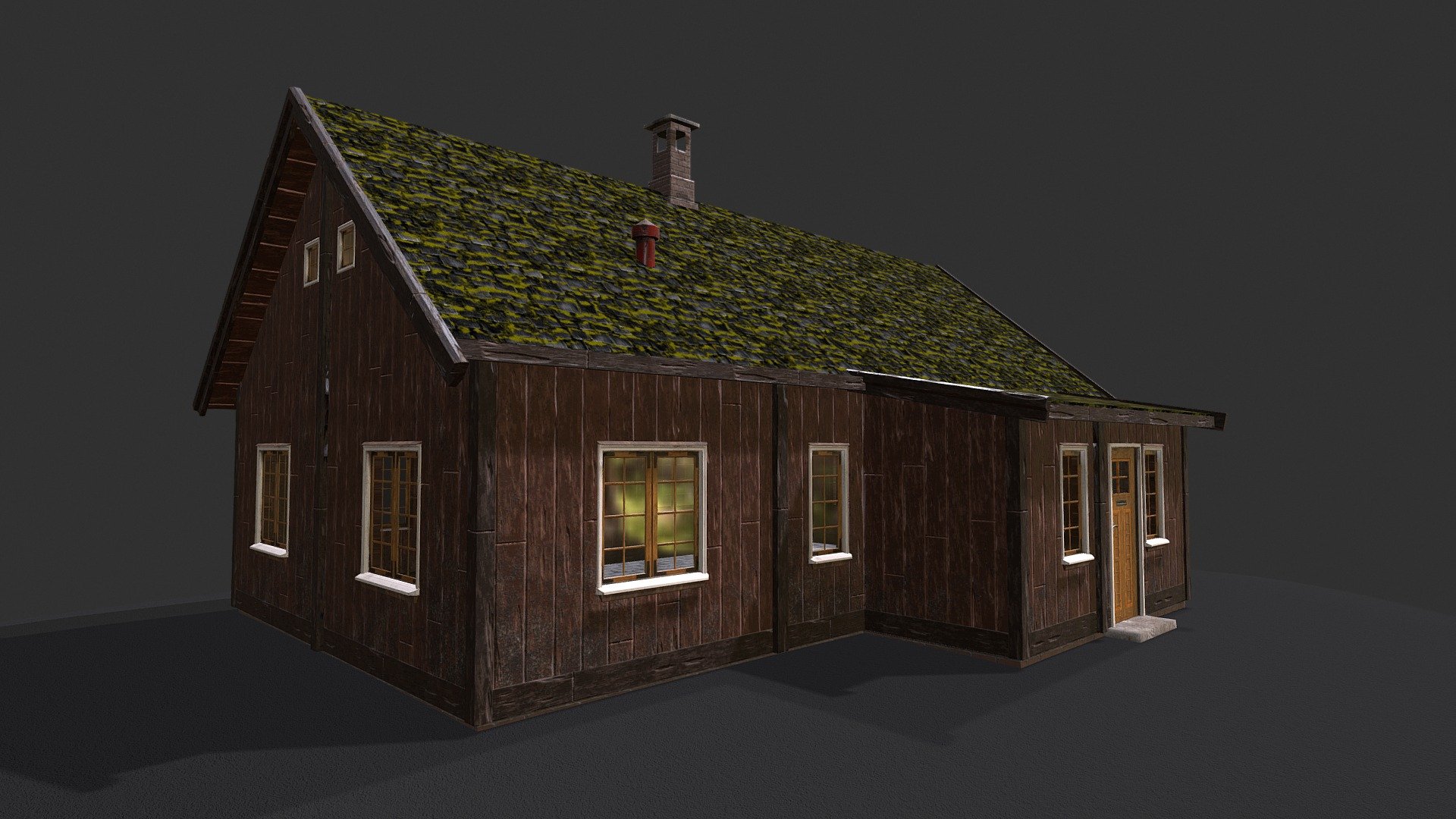 3d model of old wooden house 3d model