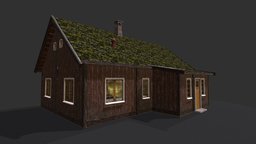 Old House Low poly family, old, substance, painter, pbr, low, poly, house, wood, door