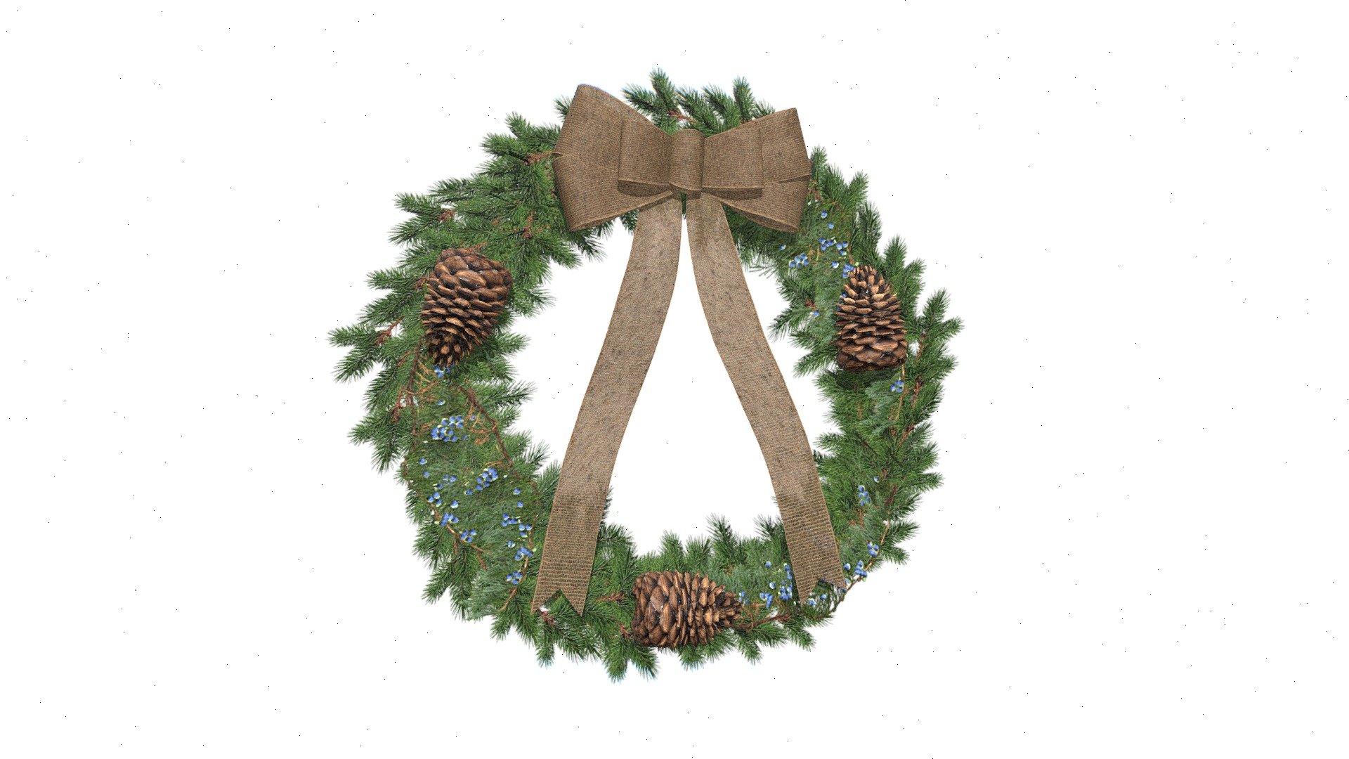 Lowpoly Christmas Wreath 3D Model

Fresh Evergreens Cone Pines and Juniper Berry Foliage with linen ribbon




HD Textures

PBR Materials

Low Poly model
 - Christmas Wreath With Ribbon And Pine Cones - Buy Royalty Free 3D model by Omni Studio 3D (@omny3d) 3d model