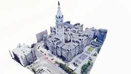 Philadelphia City Hall,monument,landscape,scan terrain, monument, arquitecture, map, philadelphia, architecture, photogrammetry, scan
