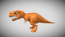 [Low Poly] Tyrannosaurus animals, dinosaurs, jurassic, tyrannosaurus, animals-creatures, animals-cute, blender, lowpoly, low, poly, animation, animated, rigged, dino