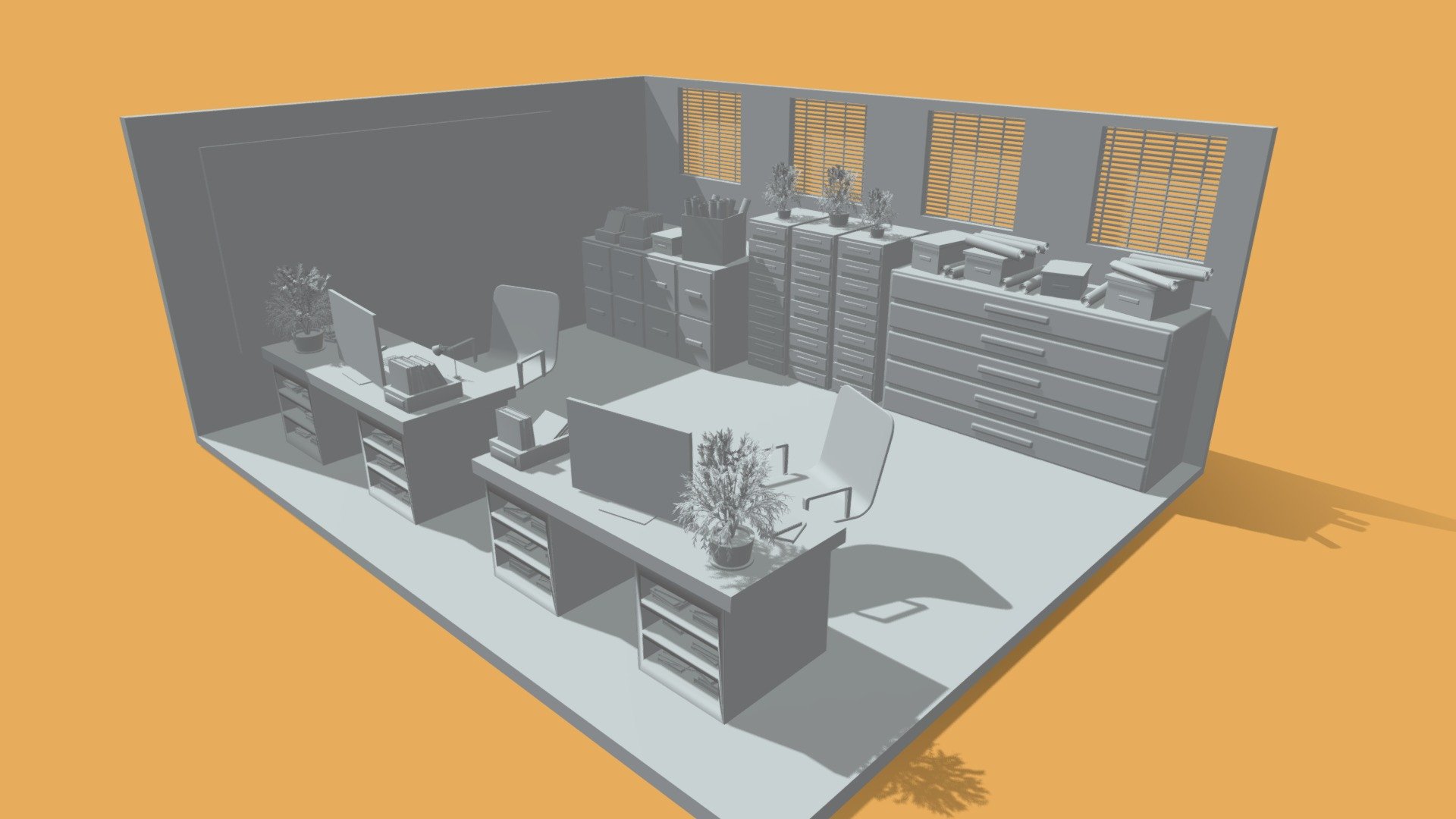 3d model office - Office - Download Free 3D model by Vladyslav Holhanov (@vladicom08) 3d model
