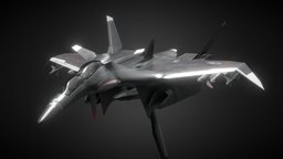 【戦闘妖精雪風】FFR31MR fighter, aircraft, jet, sylph, sci-fi, zhan-dou-yao-jing-xue-feng