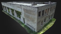 Abandoned Brick Soviet Building