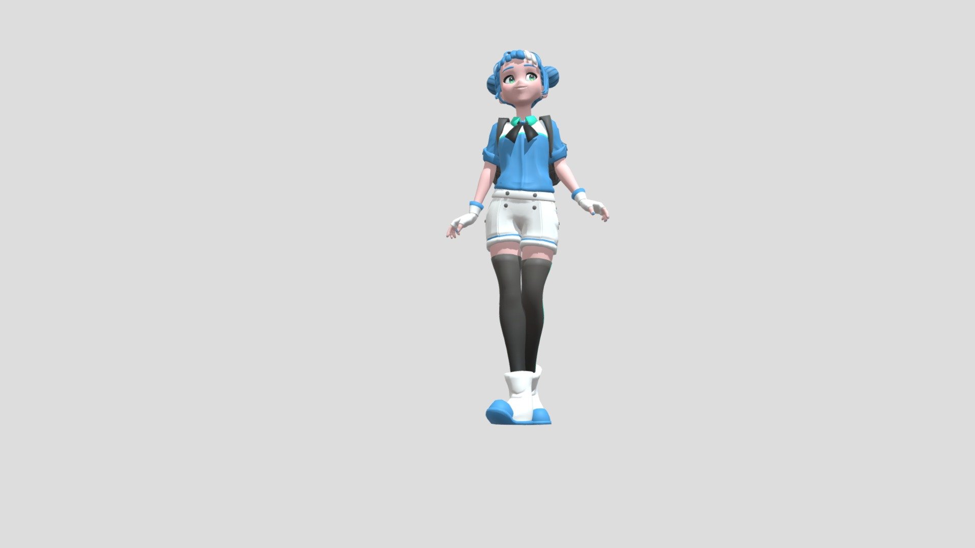 Is a cartoon charecter thats been rigged 3d model