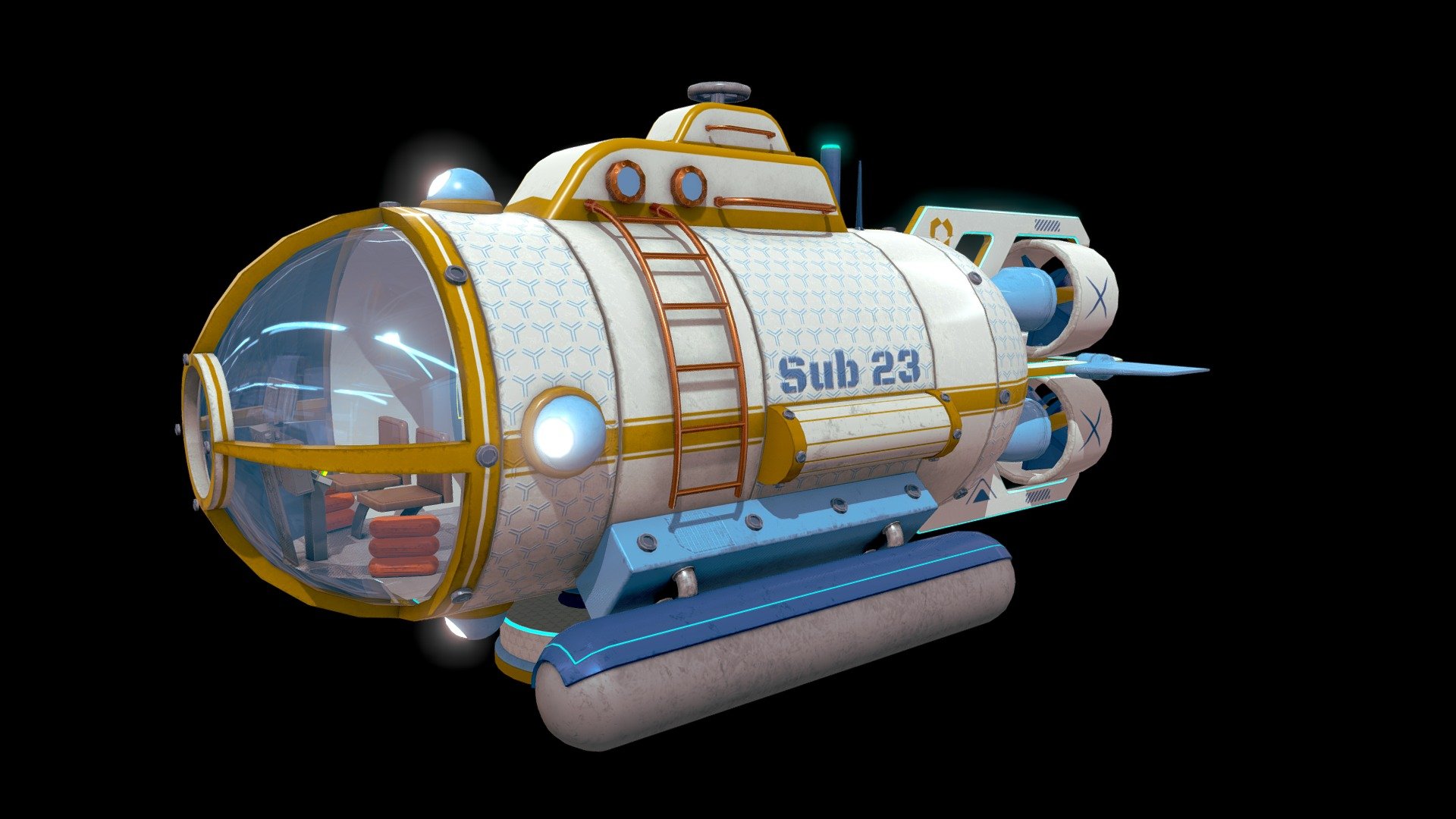 Submarine_Underwater
Around 11K Polygons
Design &amp; Model in Maya and Texture in Substance Painter
Sci-Fi Submarine Design. Good for Game and Cinematic 3d model