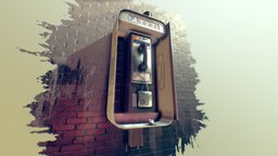 Street Phone abandoned, prop, phone, old, substancepainter, substance, game, gameart, gameasset, abstract, street