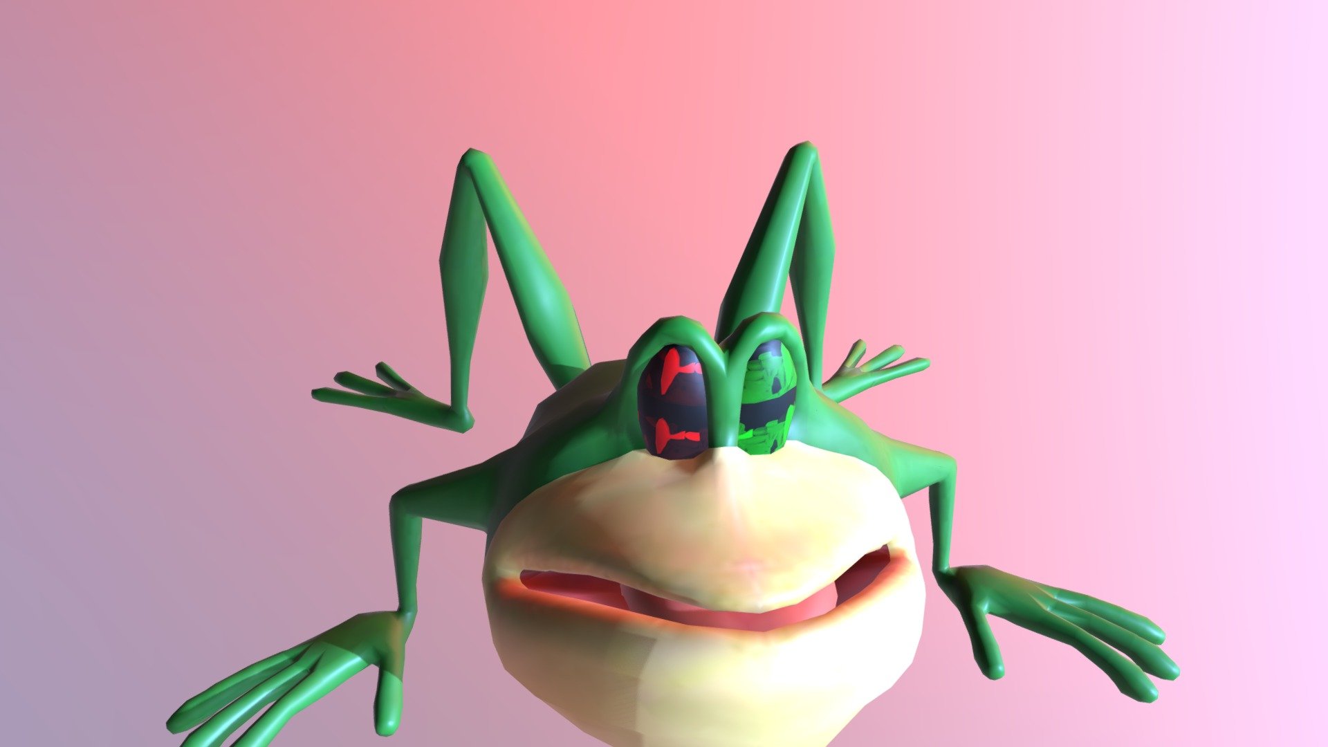 Michigan J. Frog (pose #2) - 3D model by Michigan J Frog (@michiganjfrog) 3d model