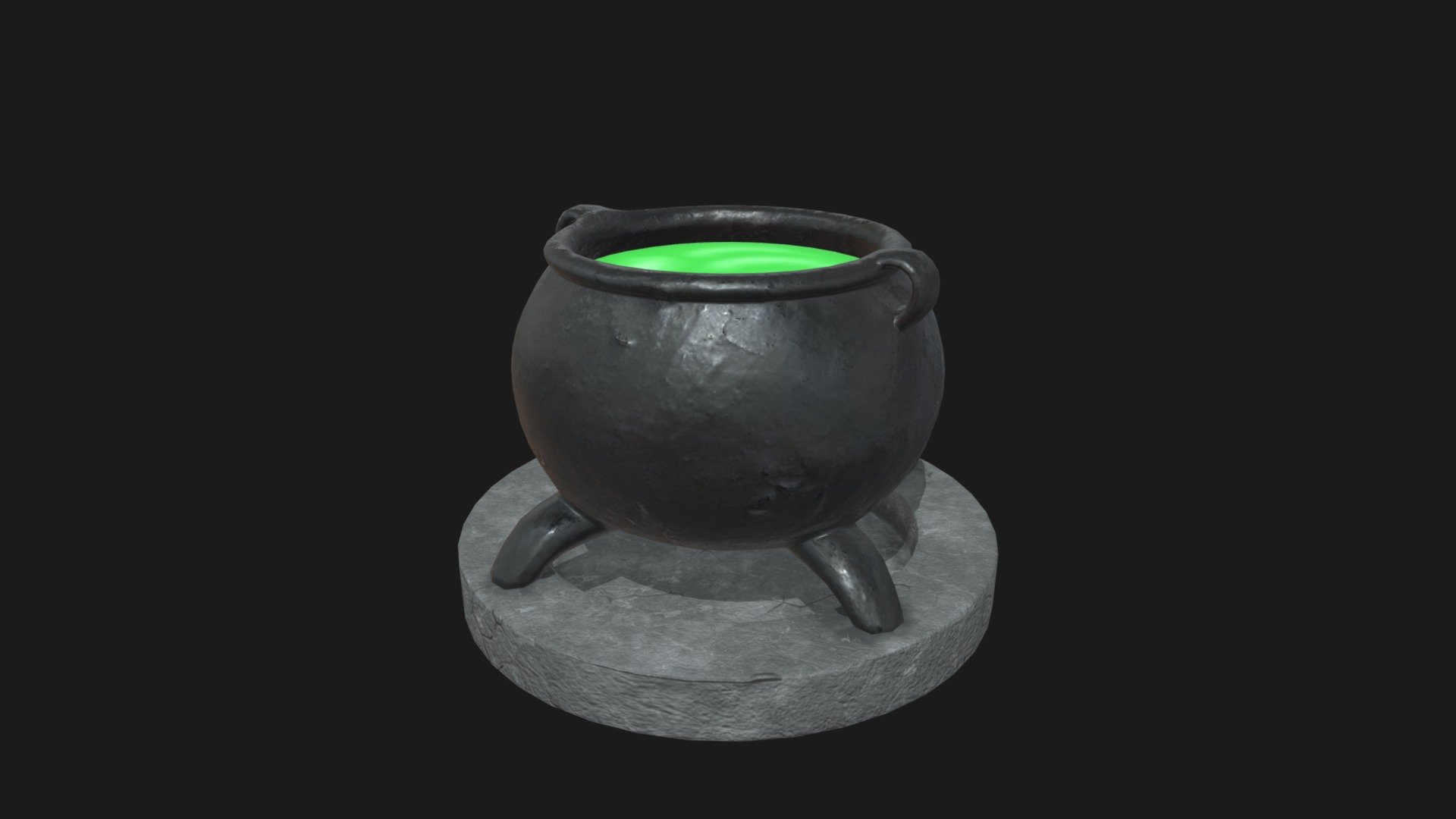 this model is a witch's cauldron - witch cauldron - Download Free 3D model by Moons (@mounica.choco9) 3d model