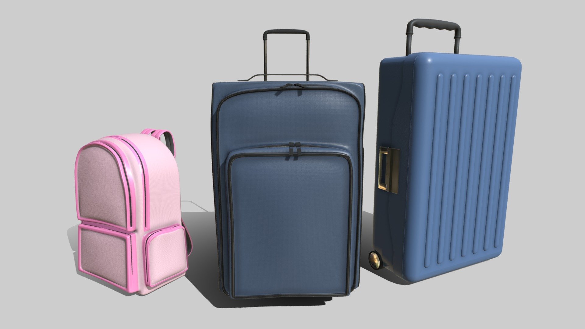 Luggage i modeled in Blender 3d model