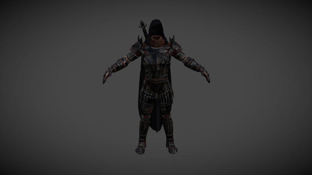 My first low poly amor hopefully will make into an armor mod - death knight armor - 3D model by Matt_McCarthy 3d model
