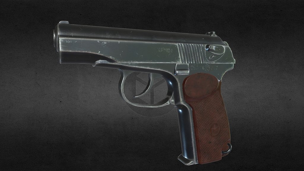 A russian pistol 3d model