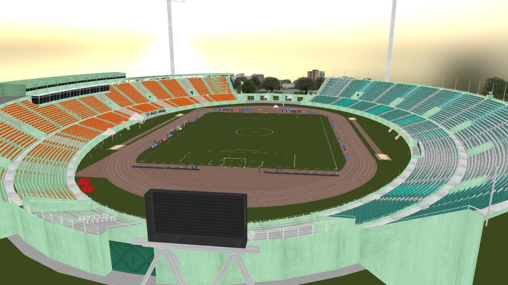 Estadio Felix Sanchez - 3D model by matu_palestina 3d model