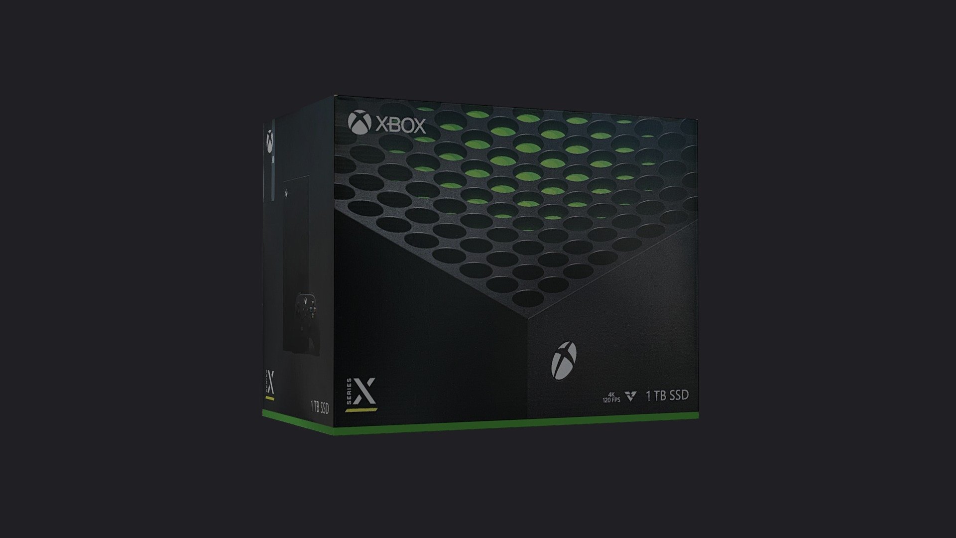 Box for the Xbox Series X with 4K texture.
Dimensions: 376 x 293 x 213.5mm - Xbox Series X box - 3D model by rtql8d 3d model