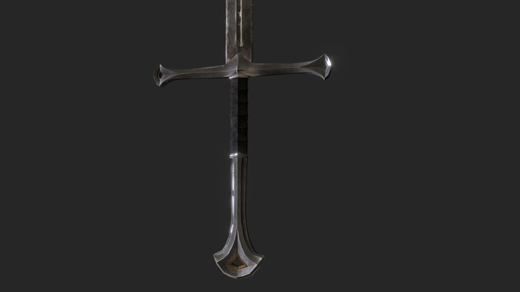 Forged from the shards of Narsil - Anduril - 3D model by Rob Allen (@roba) 3d model