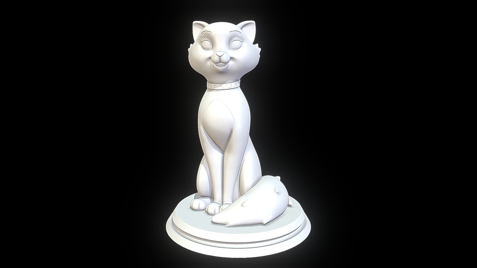 Character from the Disney Movie The Aristocats. See the model colored here https://www.deviantart.com/sillytoys/art/Duchess-The-Aristocats-3D-print-model-917048989 - Duchess - The Aristocats 3D print - Buy Royalty Free 3D model by SillyToys 3d model