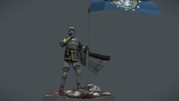 Low Poly Helldiver armor, flag, pixeltexture, pixel-art, character, art, lowpoly, helmet, low, poly, free, pixel, download, helldivers, helldivers_2
