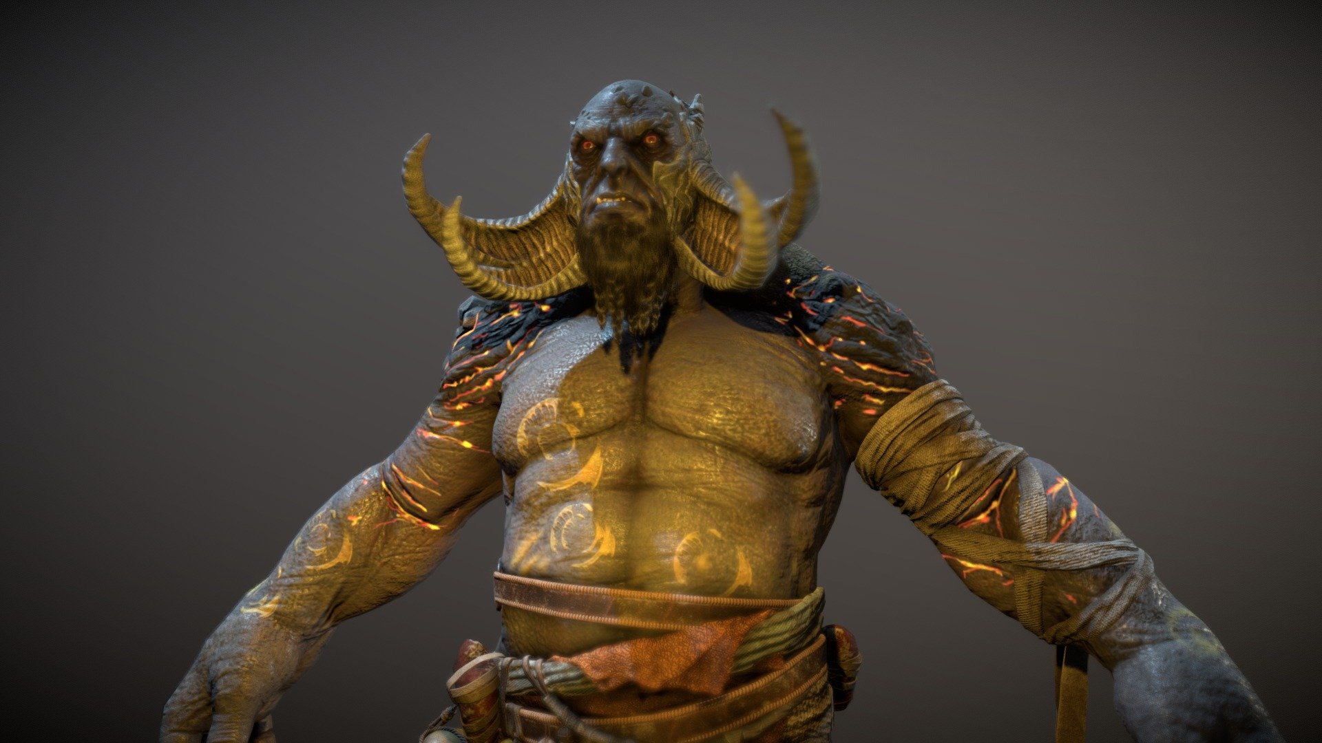 A Fan art Character i did base on the Game art of God Of War - G.O.W. Troll (Fan Art) - 3D model by alitocarioca 3d model