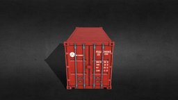 Shipping Container 20ft transport, logistics, shipping, cargo, ico, 20ft, pbr, container