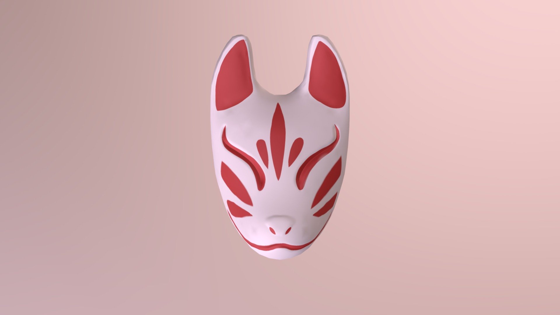 A Kitsune Mask I did for my Japanese Kiosk Uni Project and my first ZBrush Sculpt.
I like how this one turned out. But I definitely could have used less tris 3d model