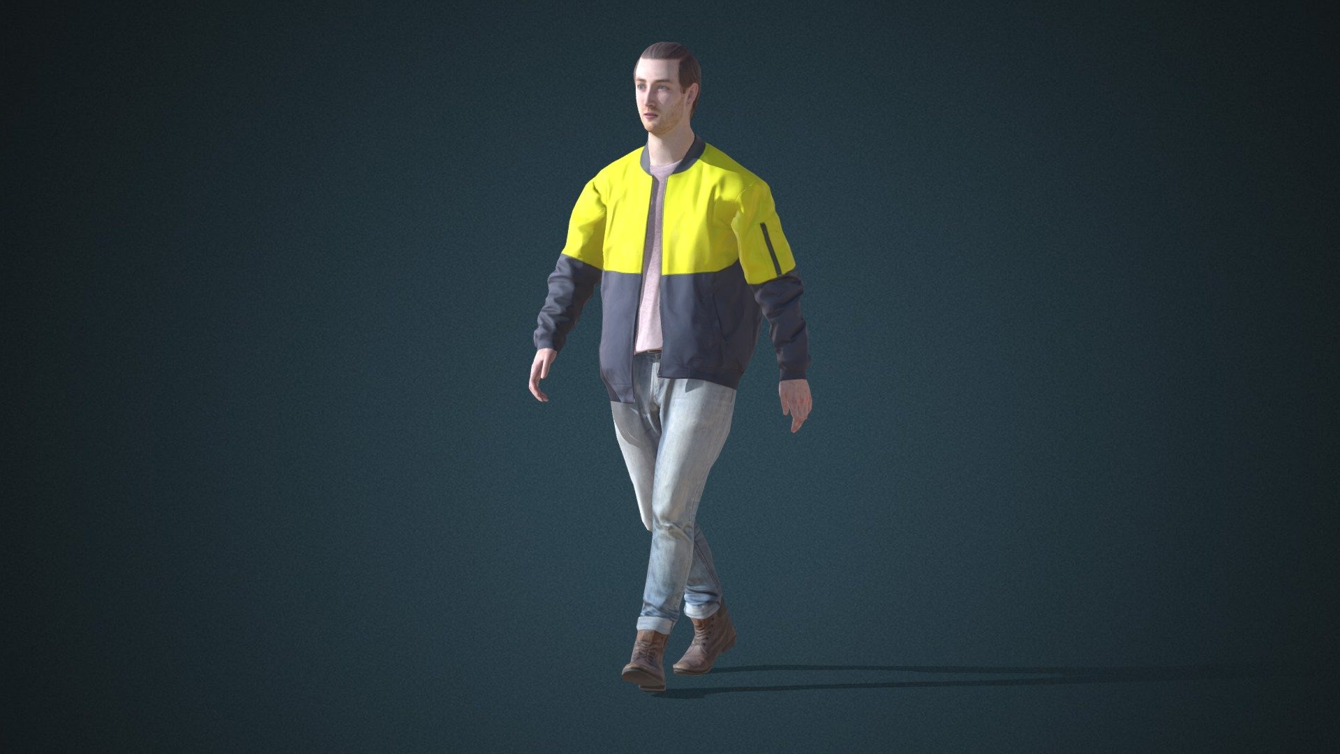 Do you like this model?  Free Download more models, motions and auto rigging tool AccuRIG (Value: $150+) on ActorCore
 

This model includes 2 mocap animations: Modern_M_Idle,Male_walk. Get more free motions

Design for high-performance crowd animation.

Buy full pack and Save 20%+: Young Fashion Vol.3


SPECIFICATIONS

✔ Geometry : 7K~10K Quads, one mesh

✔ Material : One material with changeable colors.

✔ Texture Resolution : 4K

✔ Shader : PBR, Diffuse, Normal, Roughness, Metallic, Opacity

✔ Rigged : Facial and Body (shoulders, fingers, toes, eyeballs, jaw)

✔ Blendshape : 122 for facial expressions and lipsync

✔ Compatible with iClone AccuLips, Facial ExPlus, and traditional lip-sync.


About Reallusion ActorCore

ActorCore offers the highest quality 3D asset libraries for mocap motions and animated 3D humans for crowd rendering 3d model
