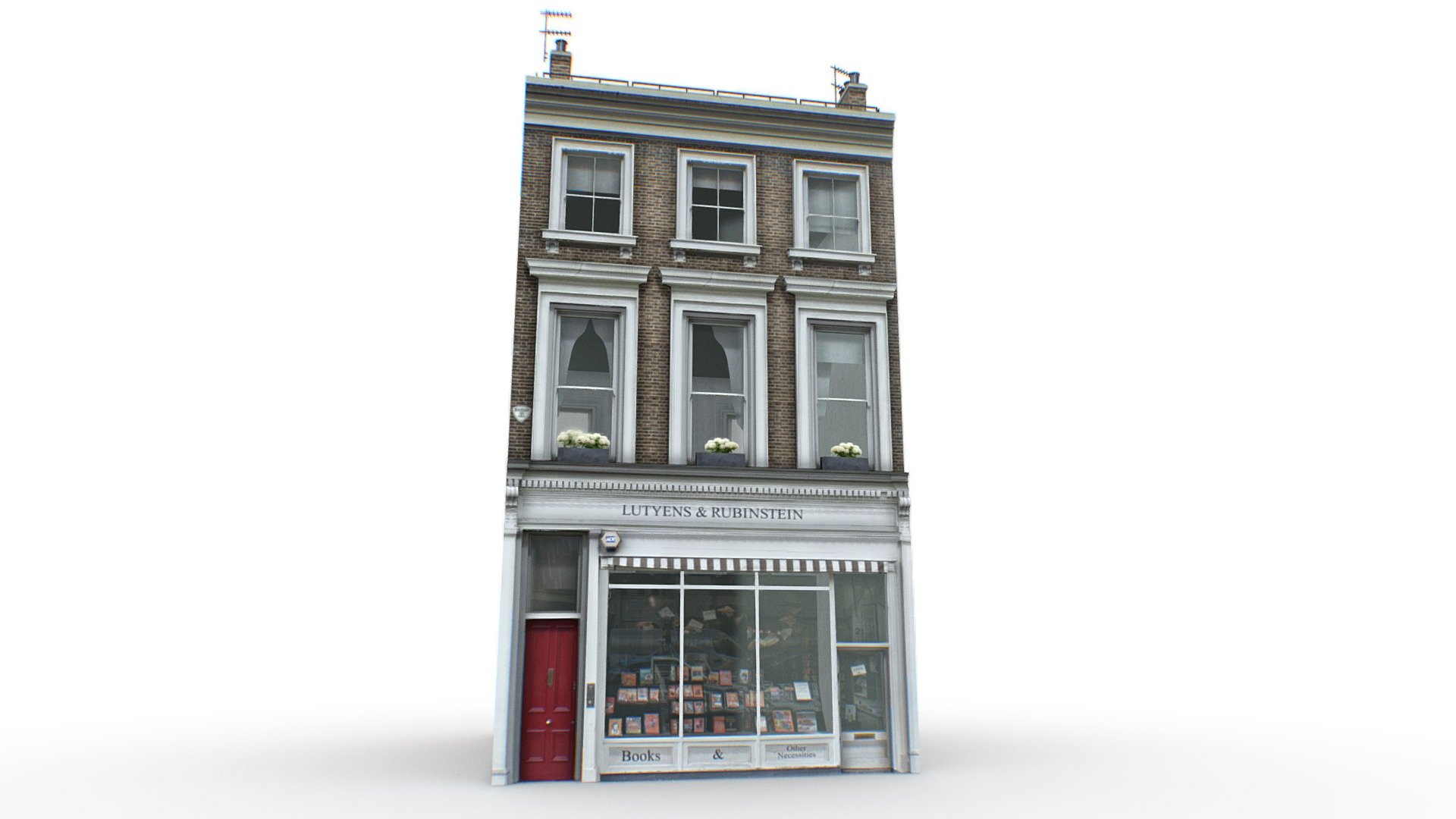 English Brick Townhouse 3D Model - London Townhouse 3 - Buy Royalty Free 3D model by Omni Studio 3D (@omny3d) 3d model