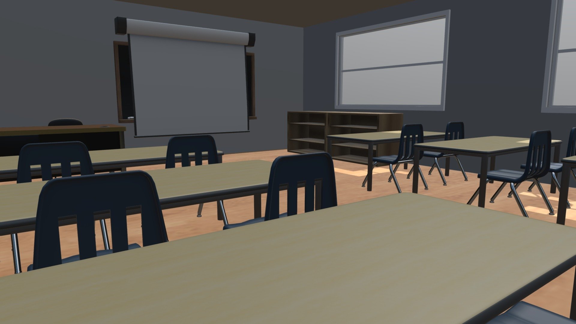 This is a test scene which uses assets from my &ldquo;School Classroom Asset Pack