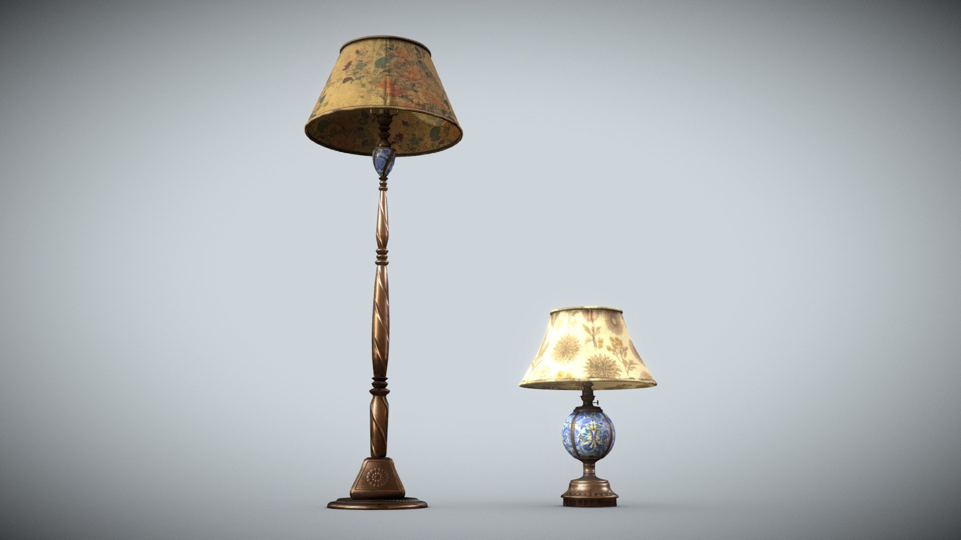 3 x UV channels (has uv lightmap)

No overlaying UV islands

1 x 4K Atlas Texture, just one material for all

Emission map included in the blend file
 - Vintage lamps - Buy Royalty Free 3D model by Lucas Donderis (@lucas.donderis) 3d model