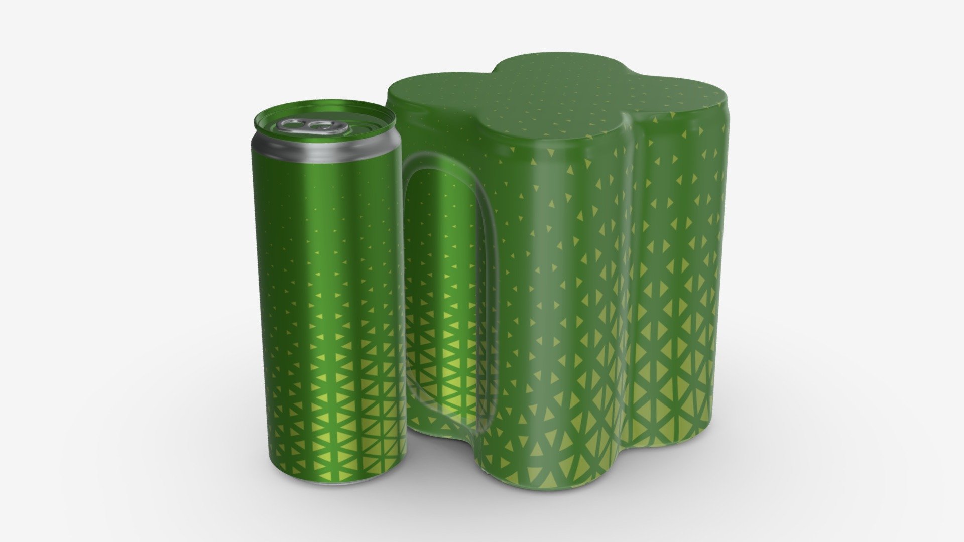 Packaging slim four 250 ml soda cans - Buy Royalty Free 3D model by HQ3DMOD (@AivisAstics) 3d model