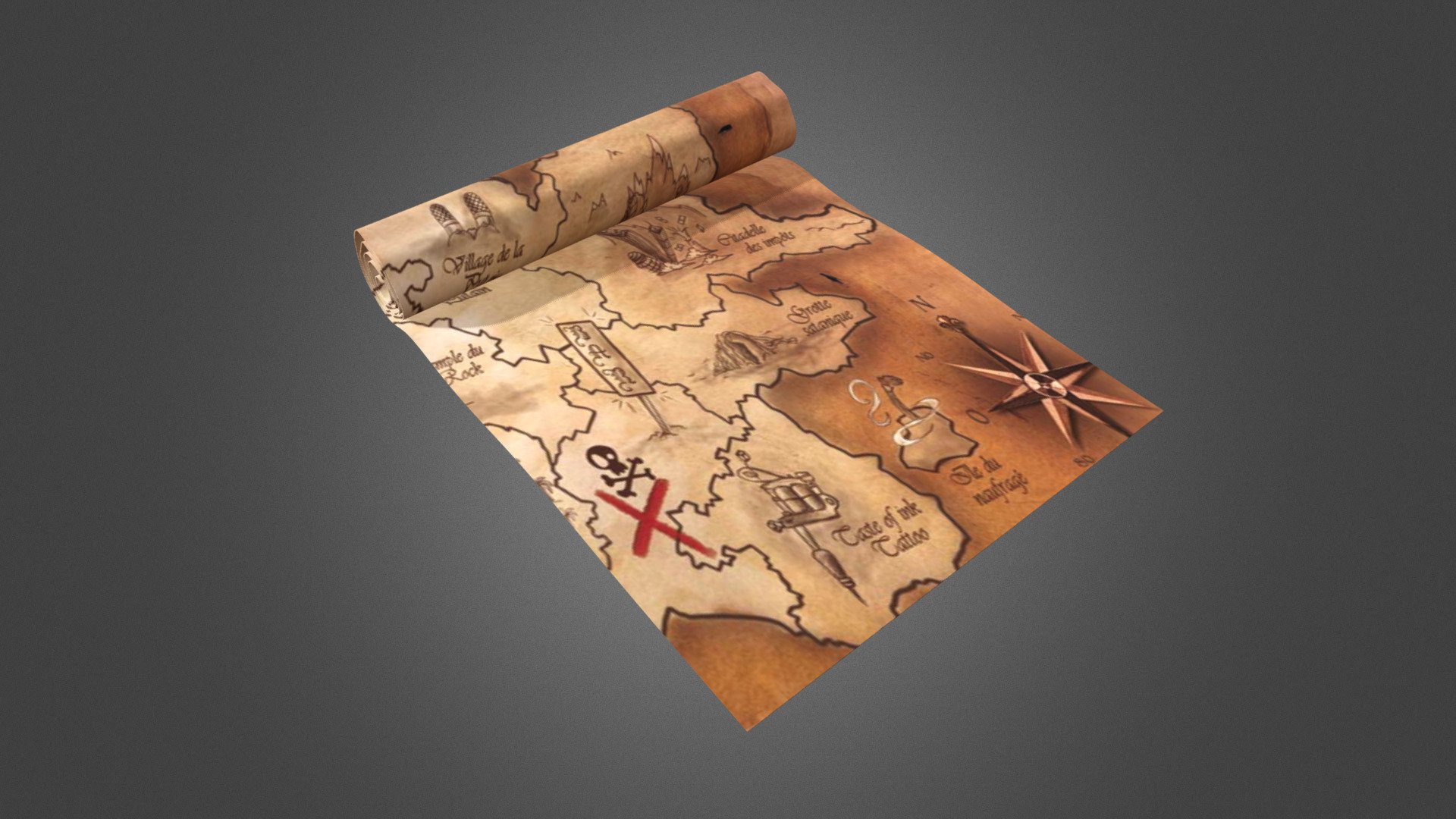 Published by 3ds Max - Treasure map - Buy Royalty Free 3D model by nemo81 3d model
