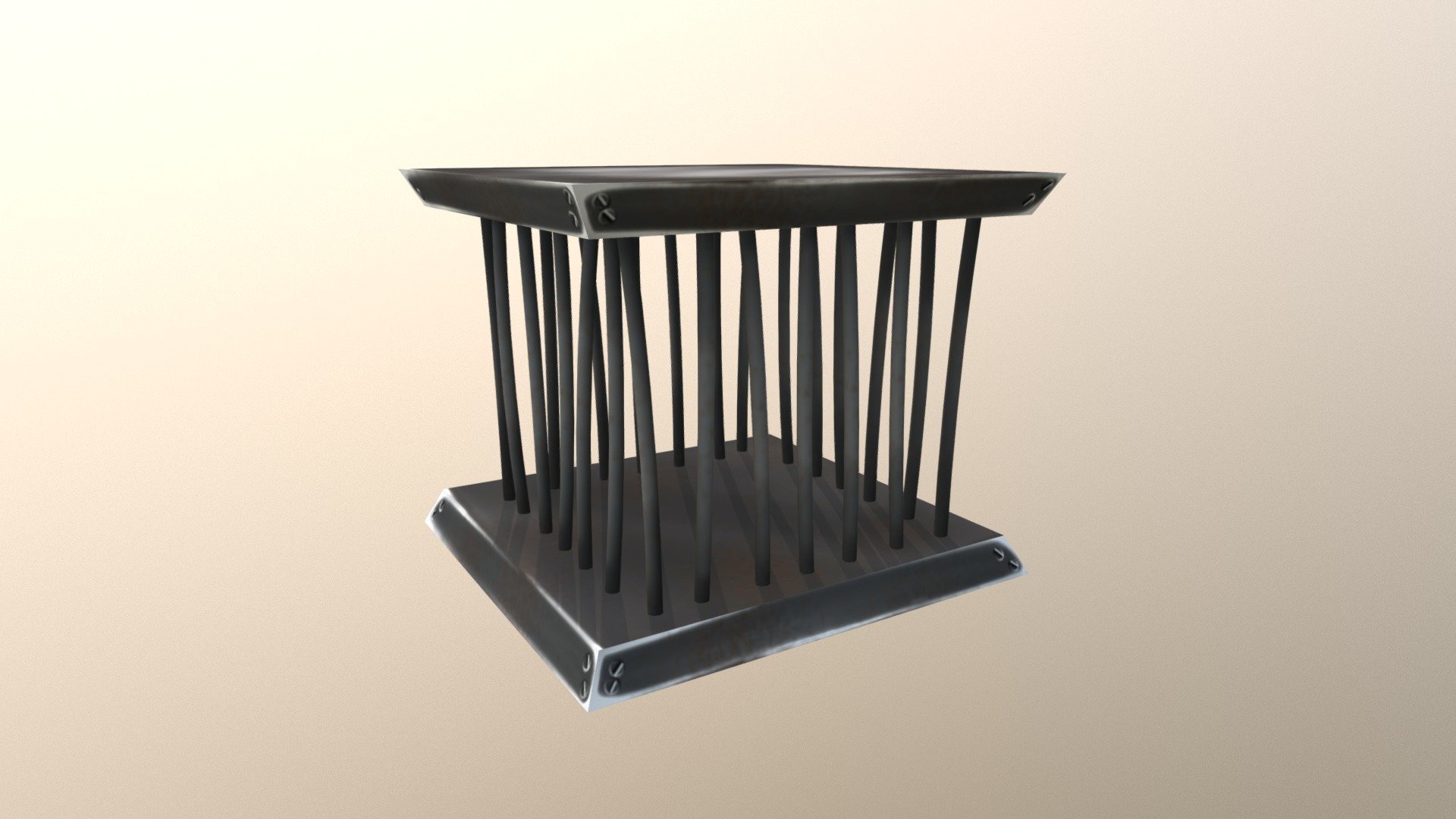 3D model of a cartoon cage made with 3DS MAX and textured in Photoshop 3d model