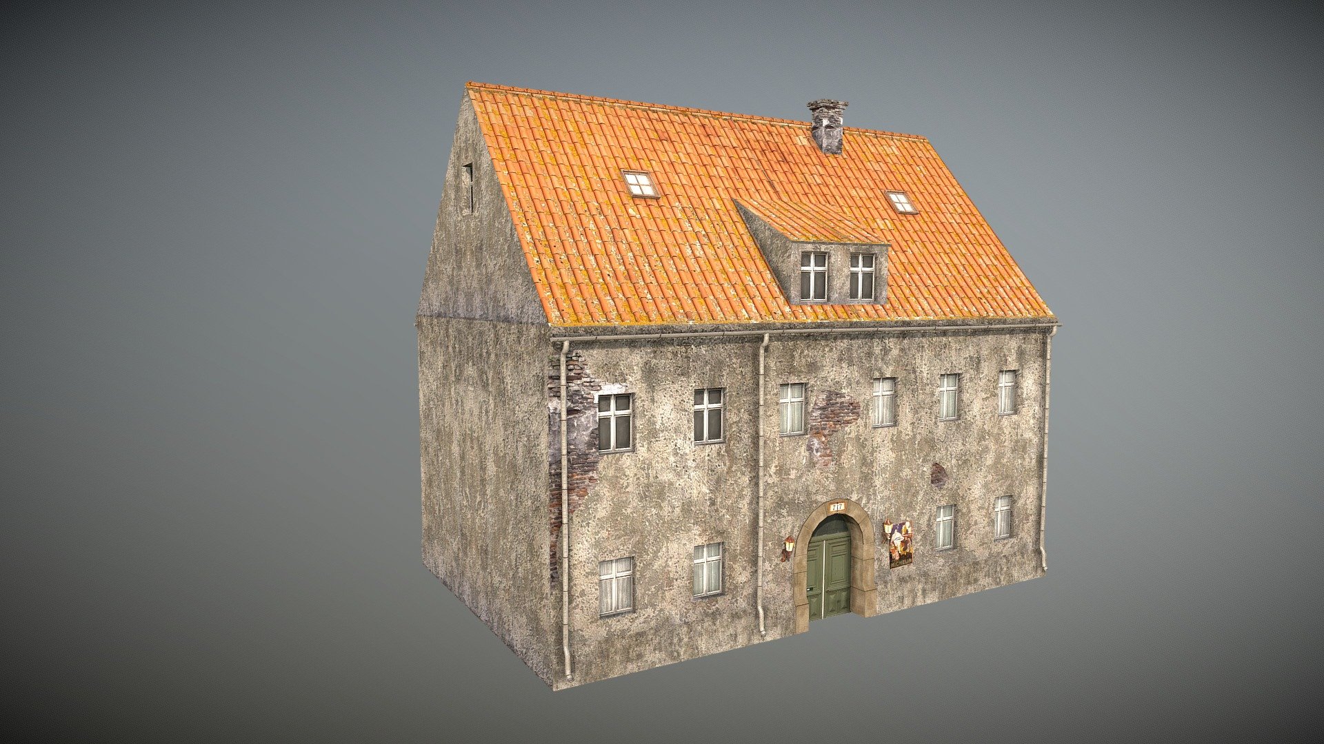 Gameready model - Old House 9 - Buy Royalty Free 3D model by Dexsoft Games (@dexsoft-games) 3d model