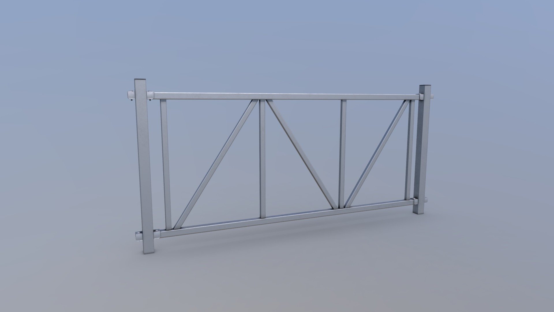Metal fence, 4 textures 2048x2048 - Metal fence - 3D model by BeyondDigital 3d model