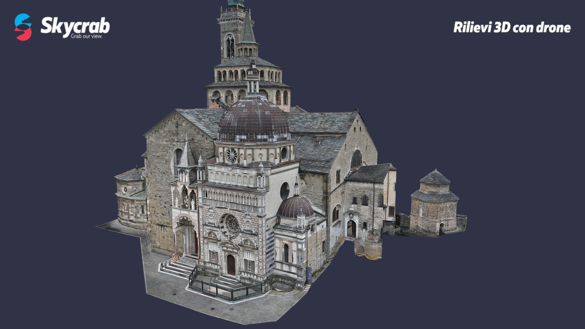 Rilievo 3D fotogrammetrico con drone DJI Mavic 3 Enteprise RTK della Basilica di Santa Maria Maggiore situata in Città Alta, Bergamo.

Info@skycrab.net - Basilica Santa Maria Maggiore - Città Alta (BG) - 3D model by Federico Risi (@Skycrab) 3d model