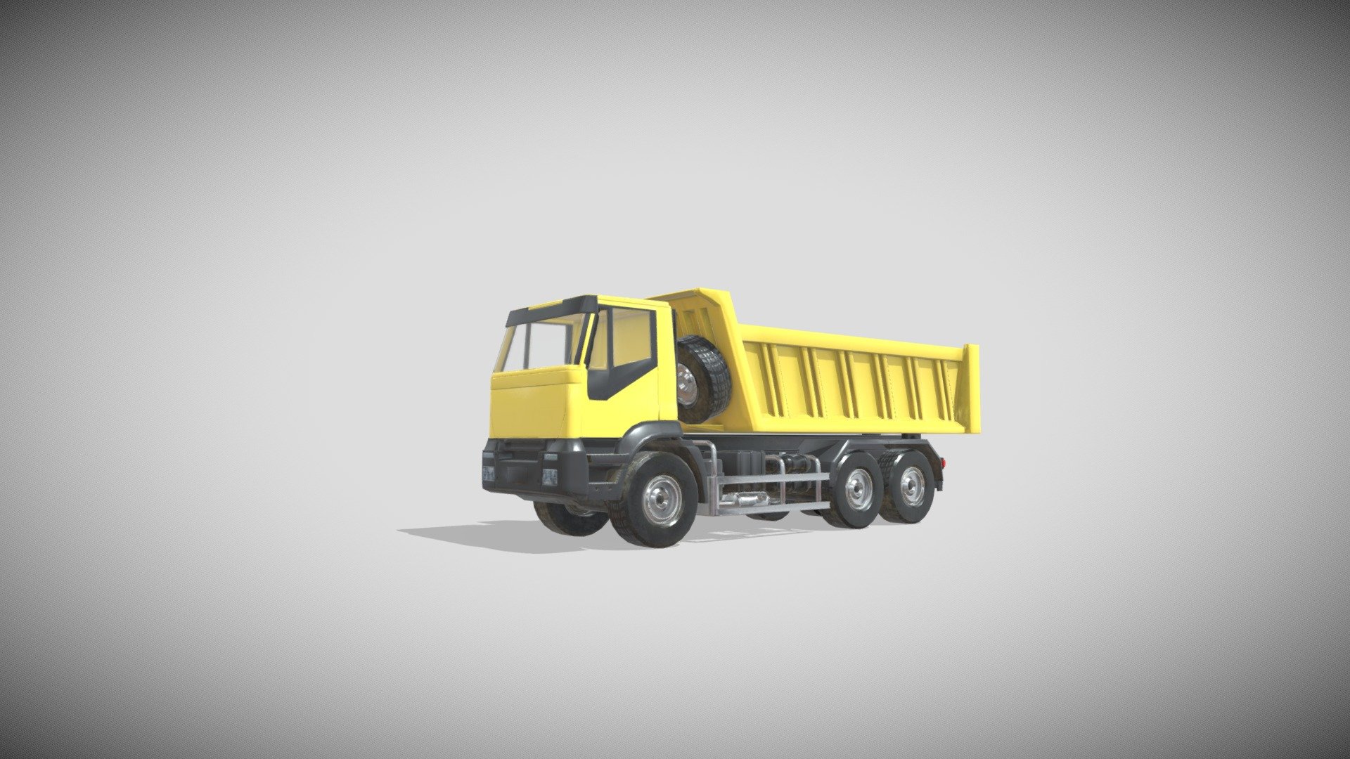 3D model with 4 animations :
-Forward
-Backward
-Up the dumpster
-Down the dumpster

Optimise texture 4096 x 4096 one UV map. 
Low poly baked  high poly on substance Painter 3d model