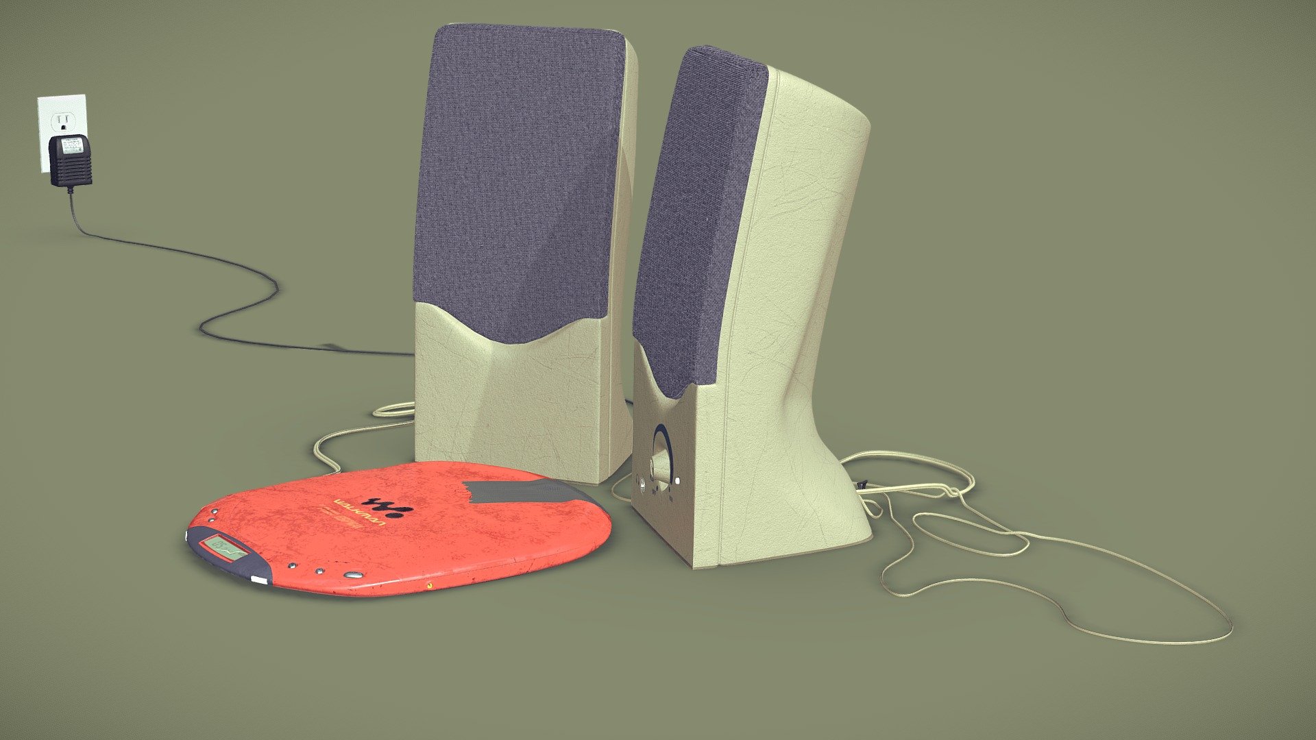 This is a quick and easy model of a Sony Walkman D-E220 ESPMAX that I made for an art piece.

It's not at all perfect, it was made in a few hour for a quick render 3d model