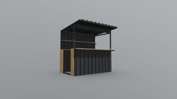 Food Cart 200x160x200 drink, food, product, stand, coffee, property, cart, store, market, branding, foodstand, foodcart, props-assets, coffeeshop, design, decoration, shop