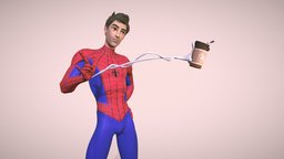 Coffee Break comics, marvel, superhero, spiderman, stylised, web, spider-man