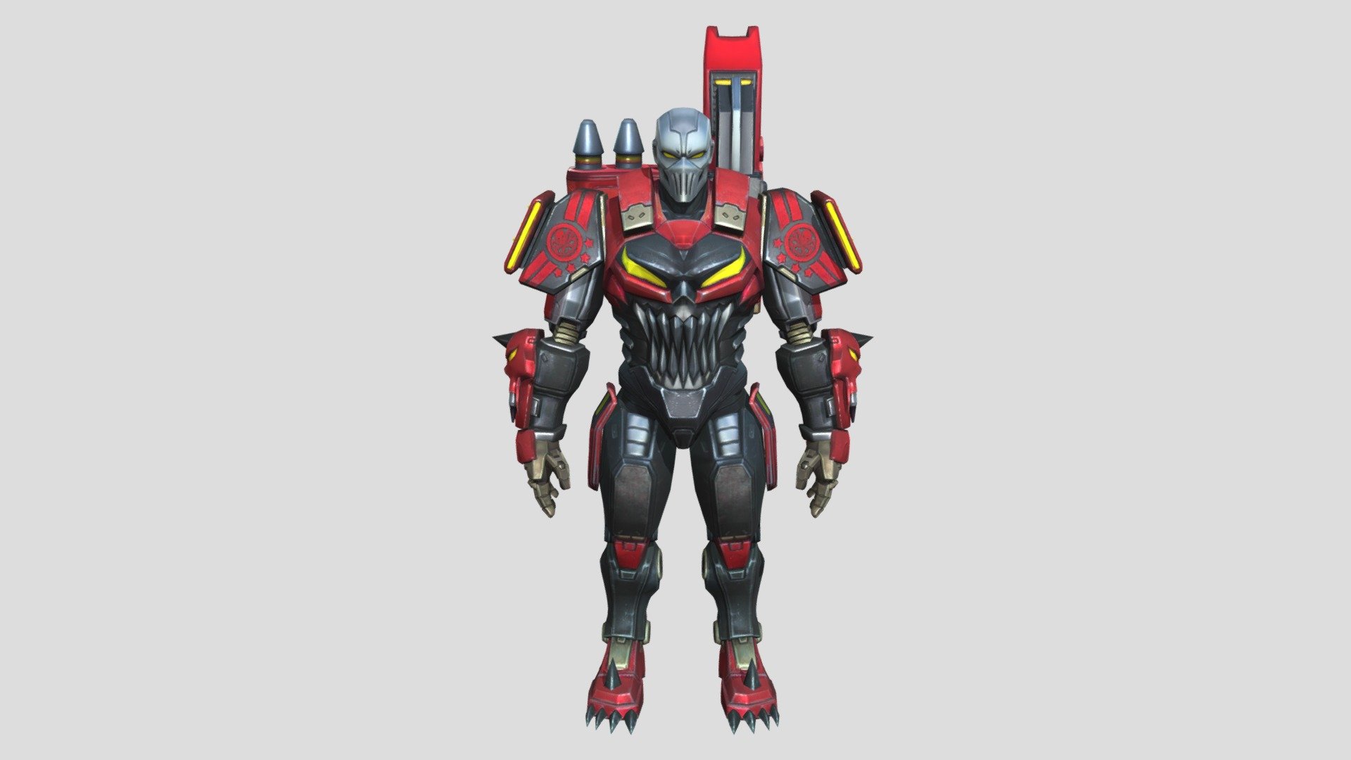 YouTube Link : https://youtube.com/@BELORSE

This Is Warbringer Version Of War Machine, This Model Is Well Textured Or Rigged, You Can Download It And Can Use On Your Animations. 

File Format : 
•FBX
•PNG - War Machine Warbringer(Textured) (Rigged) - Download Free 3D model by CAPTAAINR 3d model