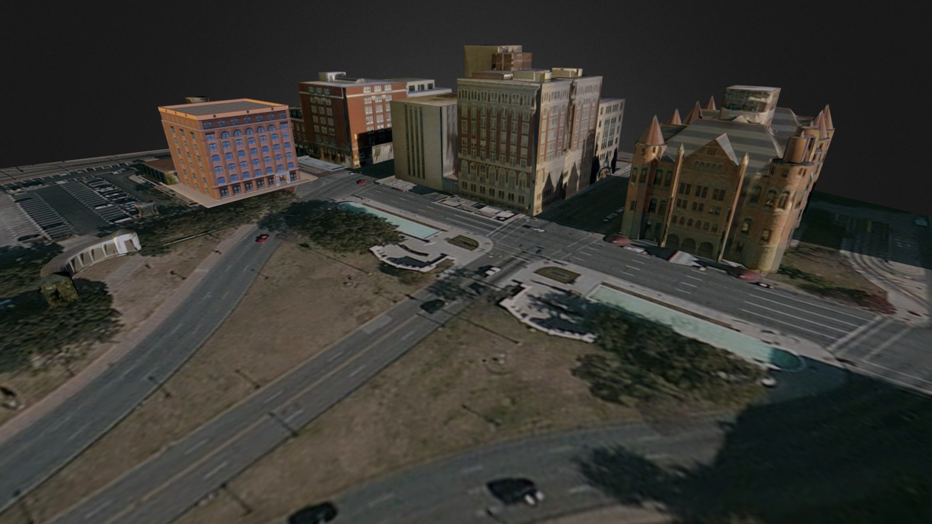 Dealey Plaza With TSBD Model - 3D model by Jasonb 3d model