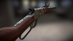 Winchester 1892 rifle, winchester, gamedev, game-ready, rifles, game-asset, 1892, rifle-gun, rifle-assault-rifle, weapon, gameasset, gun