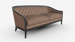 Cabriole style sofa 01 room, modern, sofa, couch, studio, comfortable, seat, lounge, furniture, sit, rest, relax, loveseat, isolated, 3d, pbr, home, decoration, interior
