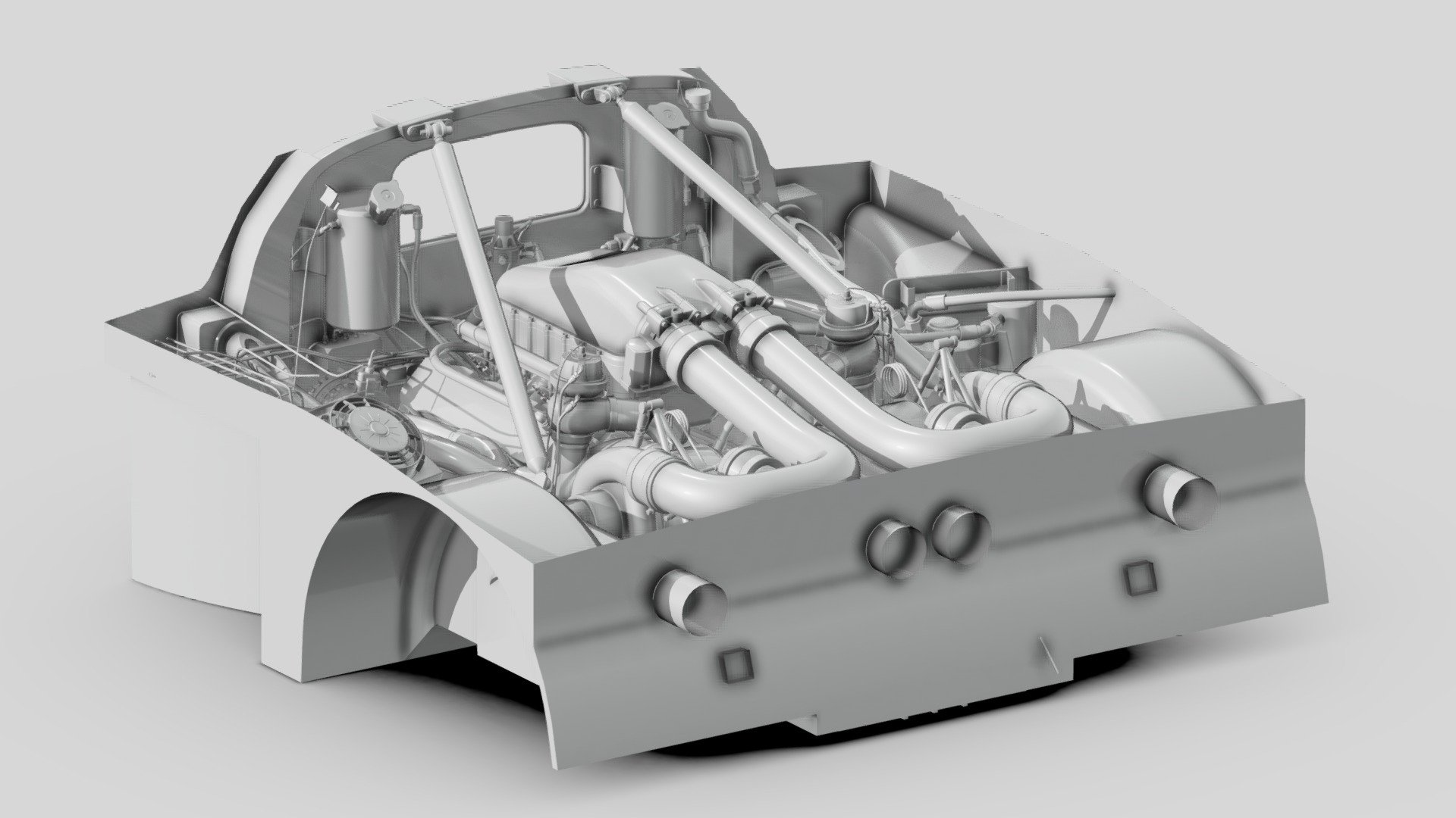 Just test upload for Second Life, Test engine - Engine Test F5 #2 - 3D model by AITETECH 3d model
