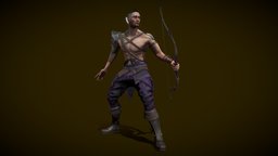Archer (Lance) arrow, bow, medieval, shooter, ranger, boots, archer, quiver, tattooed, character, pbr, fantasy, male